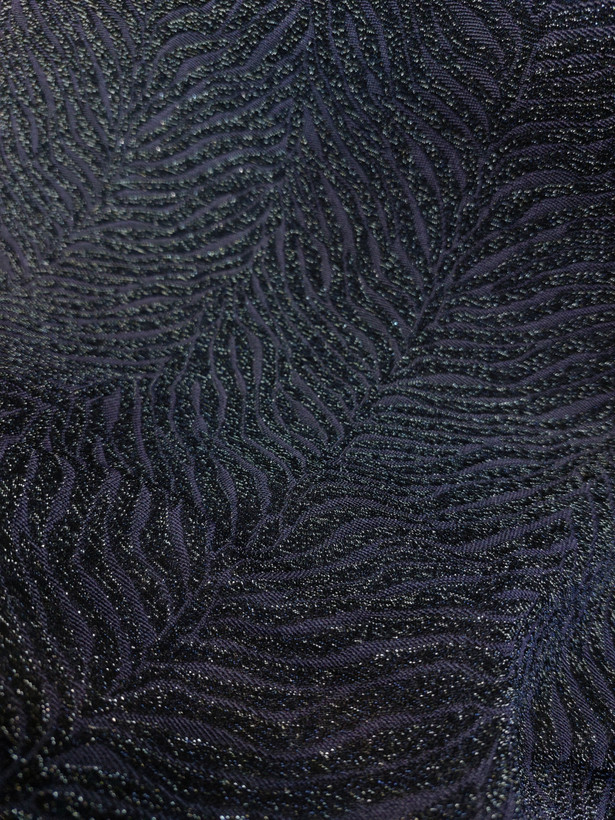 لمه ژاکارد رنگ بادمجانی